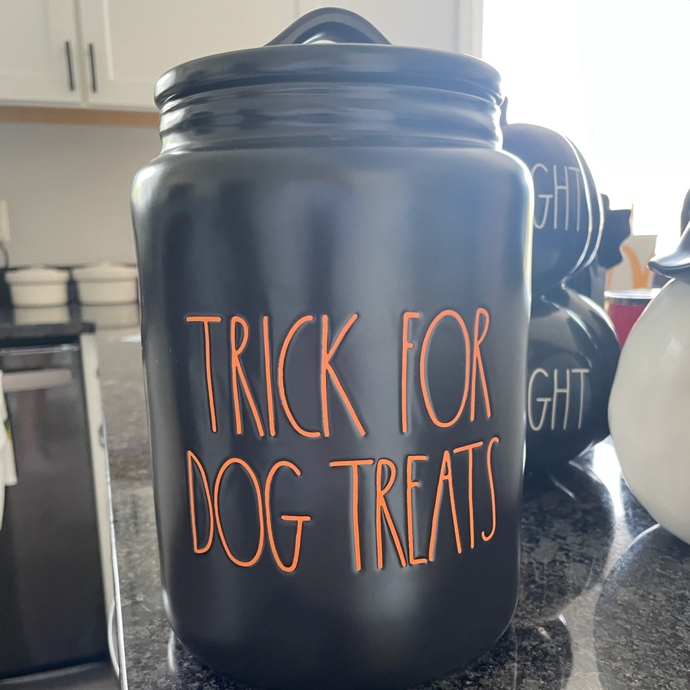 RAE DUNN Trick for Dog Treats Jar